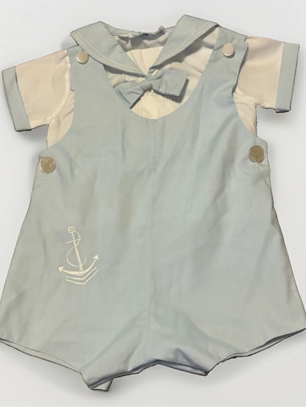 Feltman Bros Boy Sailor Suit Hand Embroidered Heirloom Photo Shoot Party 12mo
